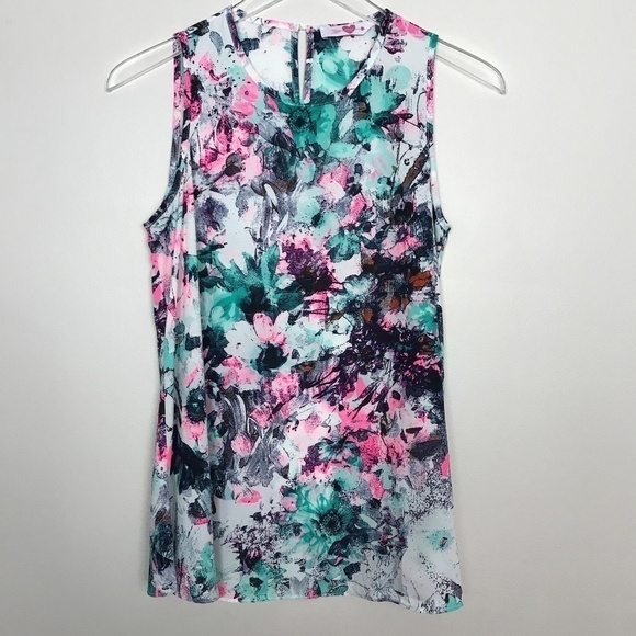 Buddy Love Nadia Daisy Shift Tank Green/Pink/White - Picture 2 of 8